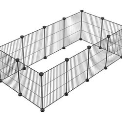 DIY Small Animal Pet Playpen Guinea Pig Cages, Puppies (12 Panels, 15"X12")