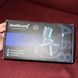 NEW ZealSound Gaming Podcast Microphone RGB USB Condenser