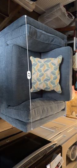 Navy Blue 3 Piece Couch Set w/ Throw Pillows