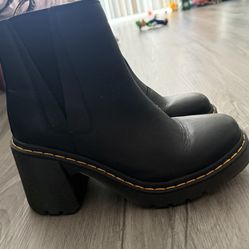 Dr Martens Spence Platform Heeled Chelsea Boots (Black) US 9