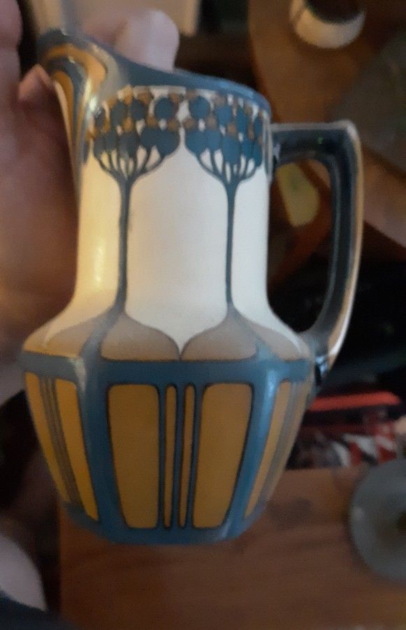 Metlach Craftsman Art Nouveau Pitcher Vase Arts And Crafts Craftsman Antique 1900