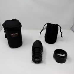 Nikon AF-S DX NIKKOR 55-200mm f/4-5.6G ED Telephoto Zoom Lens w/ Caps Hood Case