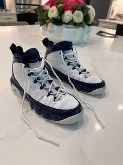 Air Jordan 9 White Navy High-Top Sneakers