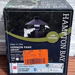 Vernon Park 120 Lumen Low Voltage Black Integrated LED Outdoor Path Light (One)