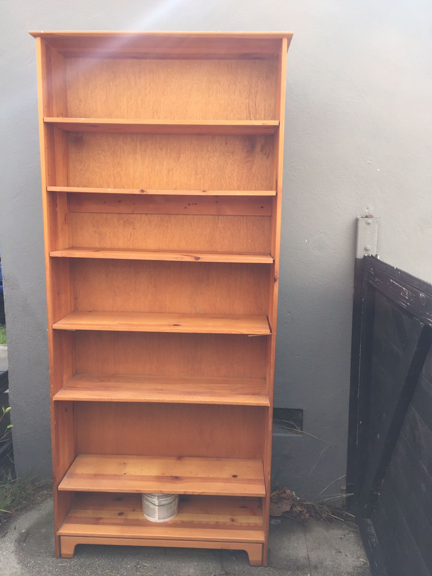 Large 7 Ft Wood BOOKCASE Bookshelf Book Case Shelf 84 x 36 x 11
