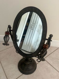 Ornate Bronze Vanity Table Mirror