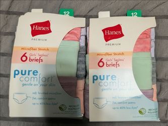 Size 12, Girls panties, 2 packs