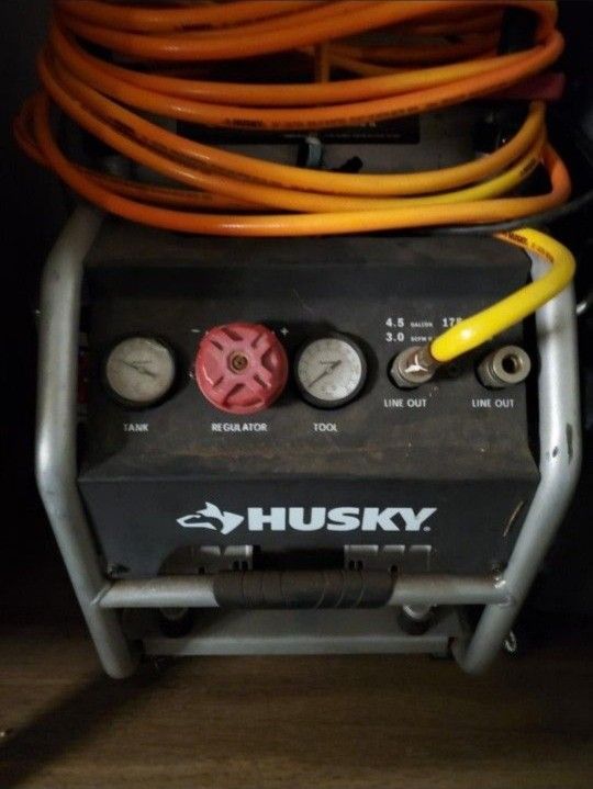Husky 4.5 Gal. Portable Electric-Powered Silent Air Compressor