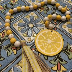 Lemon Beaded Charm