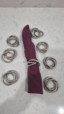 Silver 3 Ring Napkin Ring, 8 count
