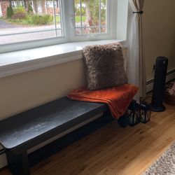 Sturdy Heavy Black Dining Bench 