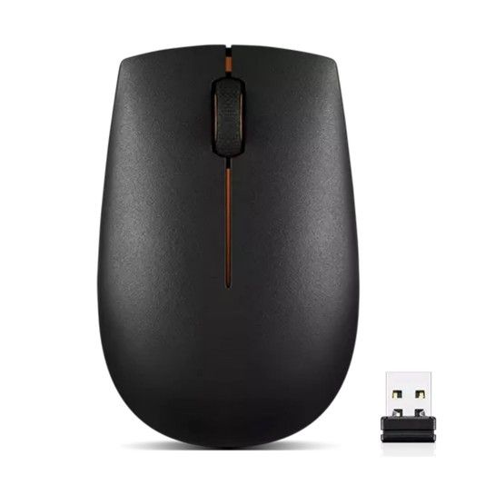 Lenovo 300 Wireless Mouse – Computer Mouse for PC, Laptop with Windows – Ambidextrous Design – 2.4 GHz Nano USB Receiver – 12 Month Battery Life