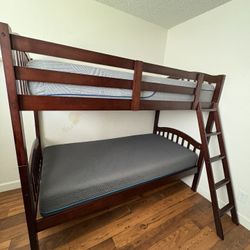 Brown Twin Bunk Beds