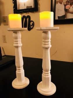 Tall table top candle holders