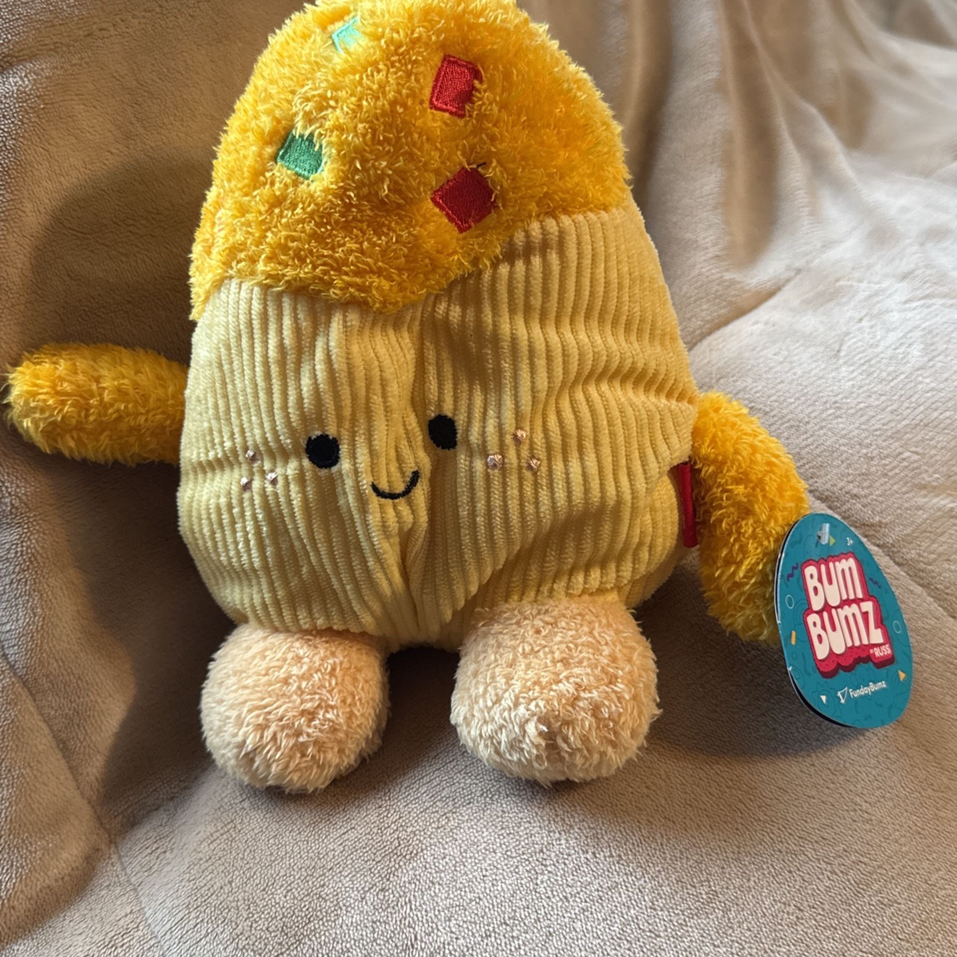 FunDay Bum Bumz Bean PlushTory The Tortilla Chip RBBZOO258 New