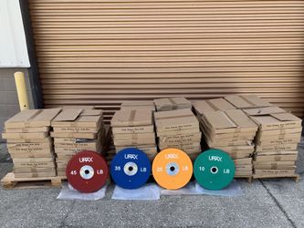 Over 5000 Lbs Of Brand New Umax Commercial Bumper Weight Plates - Competition Style