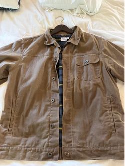 Flint and Tinder Waxed Trucker Jacket- Havana Brown XL