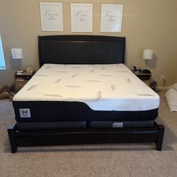 King Size Bed Frame + Box Springs