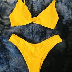 NWOT Zaful Yellow Bikini size Small