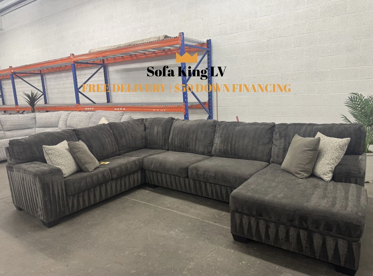 Free Delivery* Like New Gray Sectional Sofa! Couch Couches Sectional Gray Grey