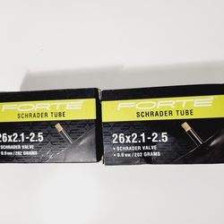 Forte Schrader Bike Inner Tube 26 X 2.1 - 2.5 Schrader Valve New