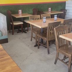 Restaurant tables and chairs