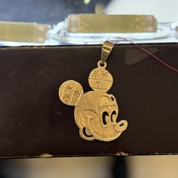 10kt Gold Mickey Mouse Pendant 
