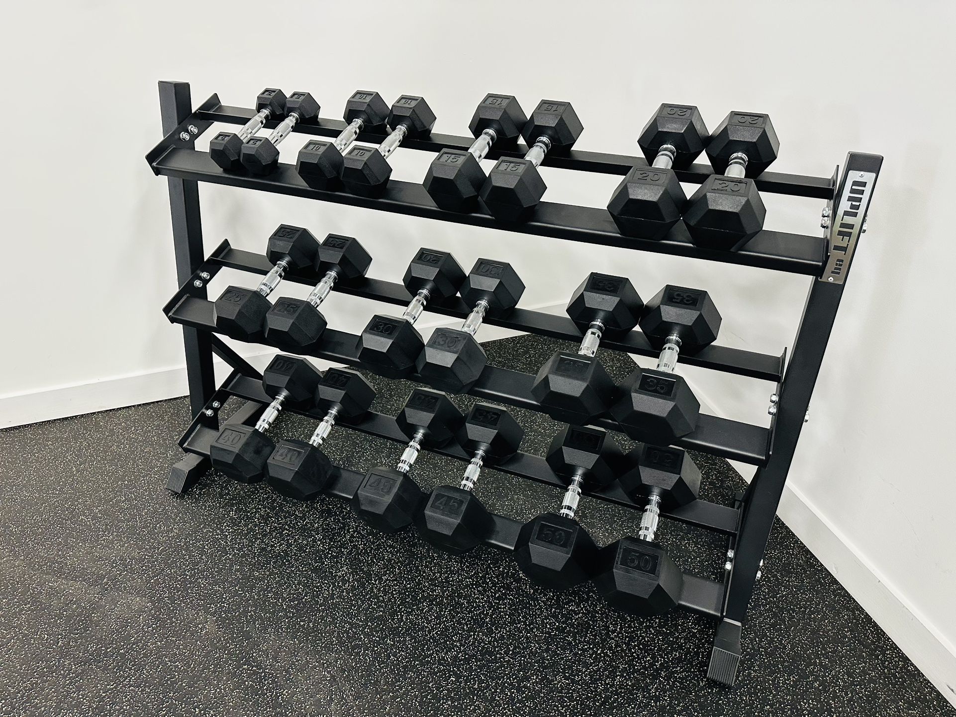 Dumbbells - Rubber Dumbbells - Weight Rack - Gym - Dumbbell Rack - Workout