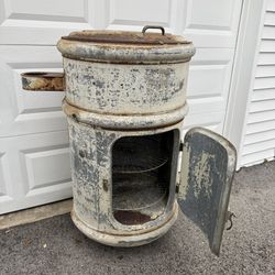 Antique 1913 White Frost Ice Box Refrigerator