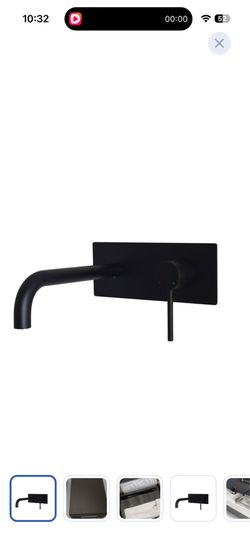 Wall-mounted bathroom faucet