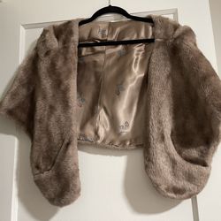 Faux Fur Small Cape