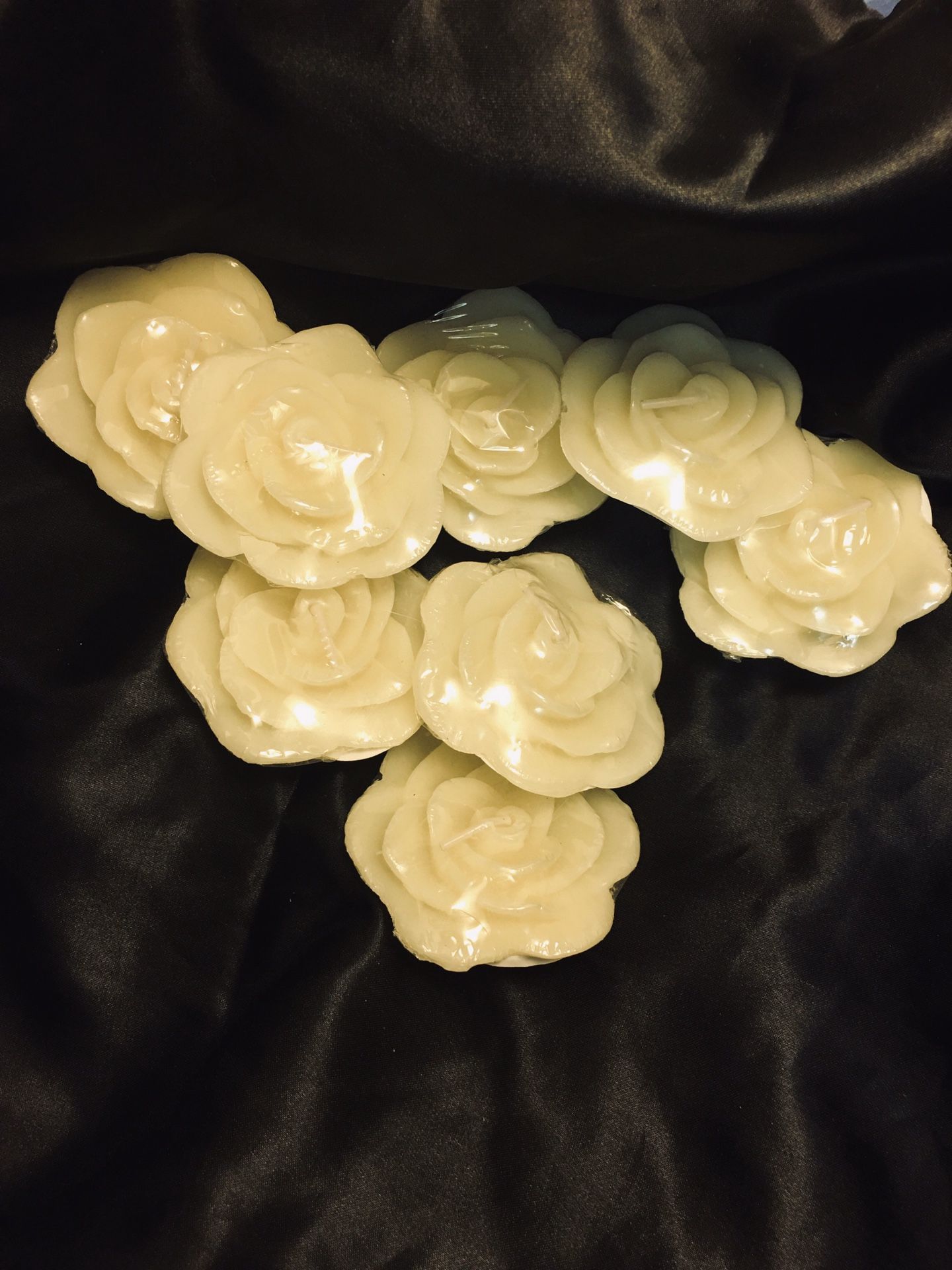 Ivory Rose Floating Candles