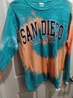 San Diego California long sleeve shirt dyed