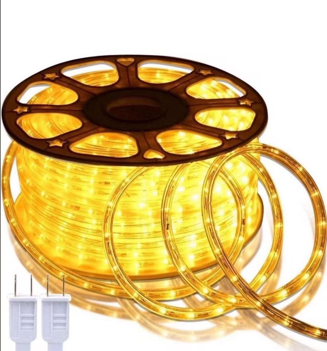 SURNIE 150FT LED Rope Lights Outdoor: Waterproof Flexible 110V 3000K ...