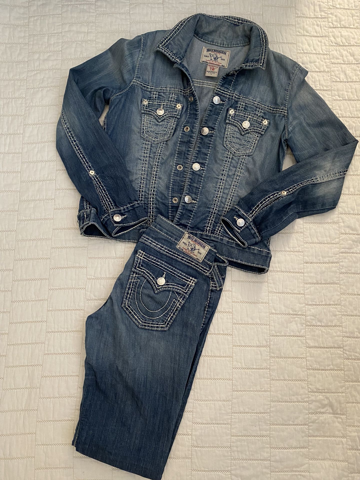 unisex denim suit for sale authentic True Religion Brand 