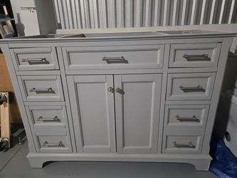 48" x 22" Wood Bathroom vanity  in grey color
