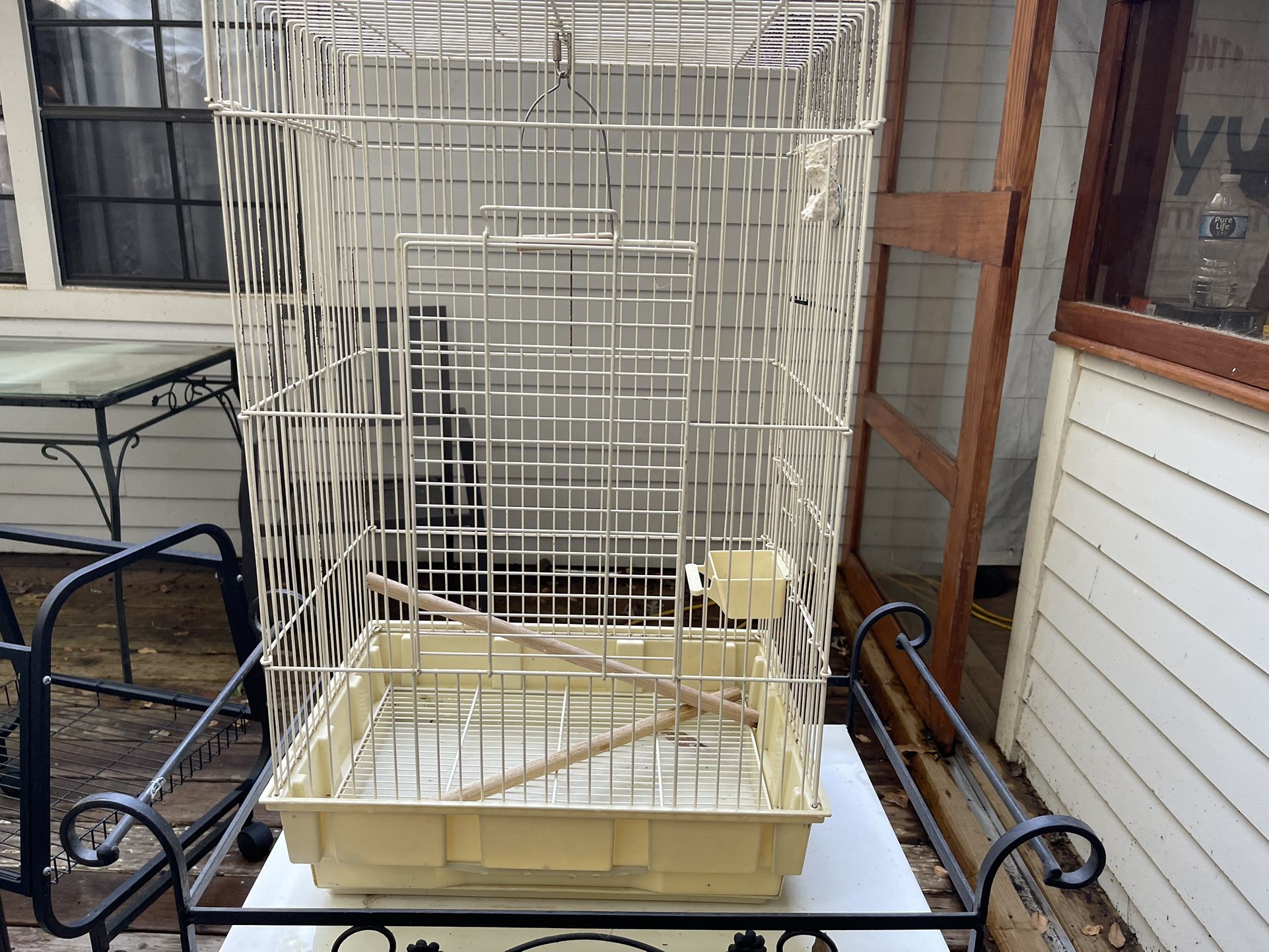 Small metal White Bird Cage
