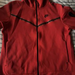 Red Nike Tech Fleece Size M