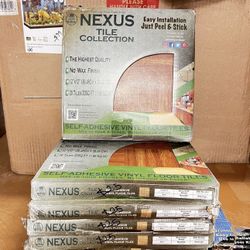 🪵 Peel & Stick Vinyl Floor Tiles – Oak Parquet Look – 20 Tiles / Box – Brand New 🪵 