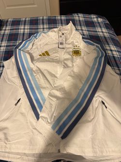 adidas Argentina AFA 2026 Soccer Full Zip Windbreaker Jacket Size Large