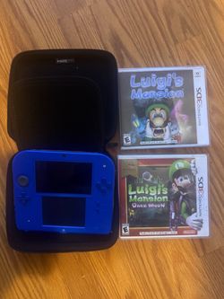 Nintendo 2DS Blue with Case and 2 Games