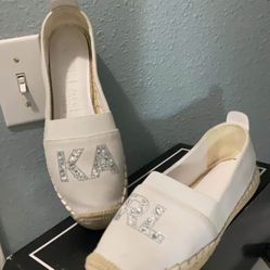 Karl Lagerfeld DENIM/NAPPA MANIKA -FLAT ESPADOR BRT WHITE