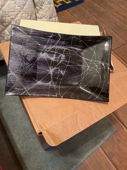 NEW! Black Fused Glass Decorative Tray