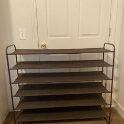 Fabric/Metal Shoe Rack