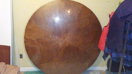 Table top with glass