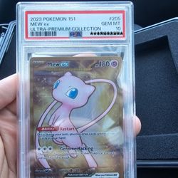 Mew EX 151 Promo Metal Card Psa 10