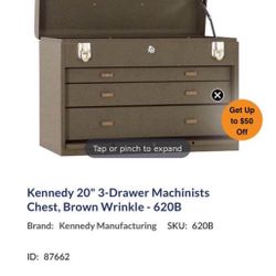 Vintage Kennedy 20”3-drawer Machinist Chest
