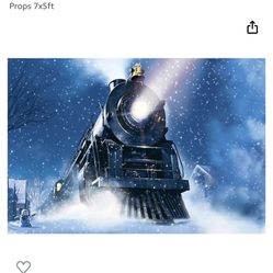 Polar Express Christmas Backdrop 