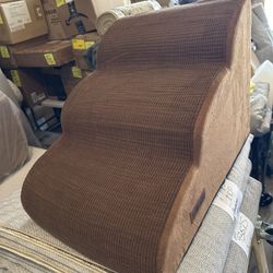 Dog Steps, 15” High, Brown. 