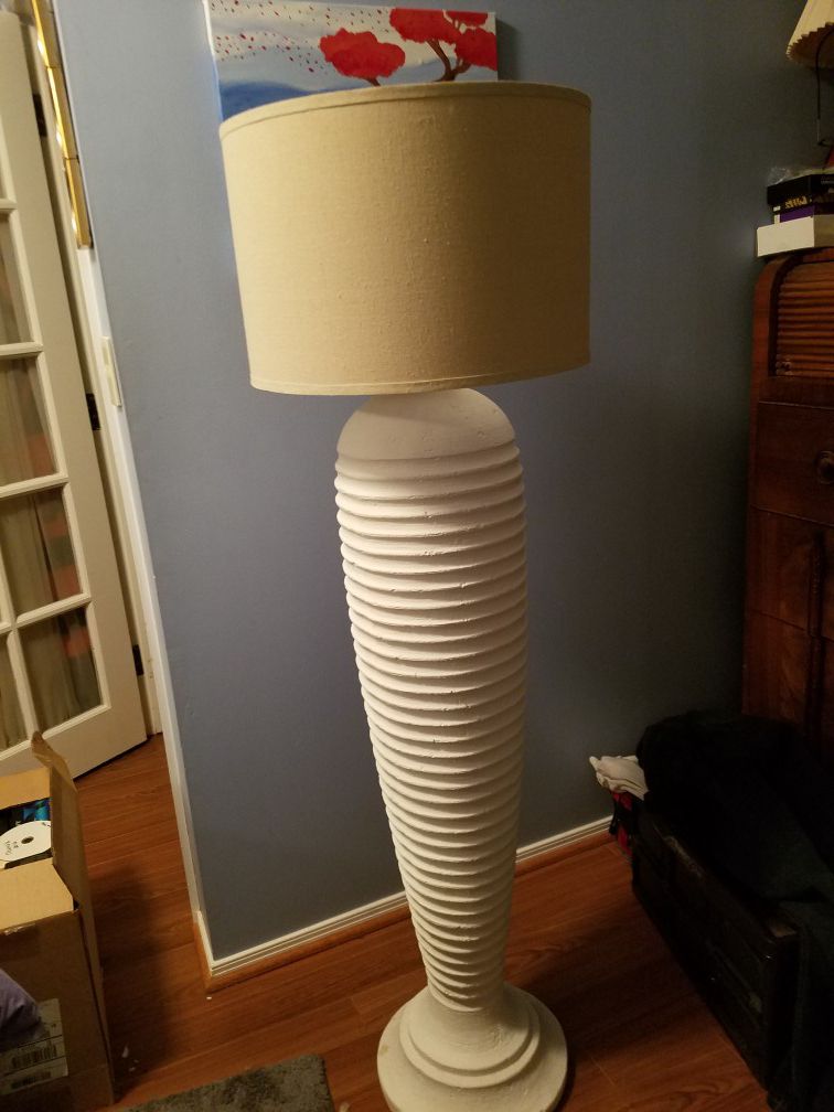 Tall 59 inch ceramic lamp w/ shade